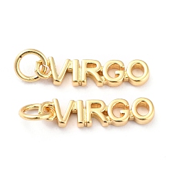 Дева Латунные подвески, с прыжковых колец, долговечный, знак созвездия / зодиака, золотые, Дева, virgo: 4x17x1.5 мм, отверстие : 3 мм