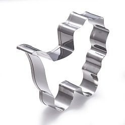 Нержавеющая Сталь Цвет Устойчивые к потускнению 304 формочки для печенья из нержавеющей стали, формы для печенья, инструмент для выпечки бисквитов, коляска, цвет нержавеющей стали, 69x82 мм