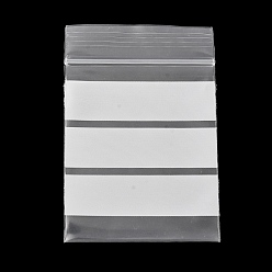 Прозрачный 100пакеты с застежкой-молнией из полиэтилена, закрывающиеся сумки, может быть написано, прямоугольные, прозрачные, 4.8~6x4.1x0.01 см