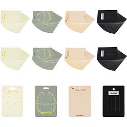 (52) Непрозрачная лаванда Заколка для волос, для показа упаковки клипов, прямоугольник со словом, разноцветные, 10.5x7.3x0.05 см, 120 шт / комплект