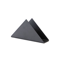 Gunmetal Stainless Steel Vertical Napkin Holder, Triangle Shape Paper Towel Holder for Cafe Hotel Western Restaurant, Gunmetal, 45x170x86mm