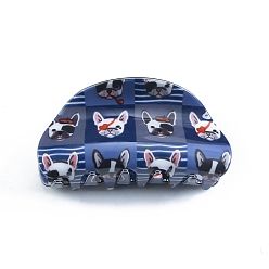 Синий Заколки для волос из ПВХ с рисунком собаки, аксессуары для волос для женщин и девочек, синие, 44x84x34 мм