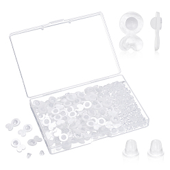 Белый Аксессуары из смоляных берушей, с пластиковыми гайками уха, сердце, белые, 16x9.5x1~5 мм