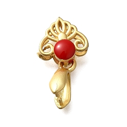 Золотой Латуни льда поручительств выбор щепотка, с синтетическими бирюзовый, без кадмия и без свинца, стойки покрытие, долговечный, золотые, 17 мм