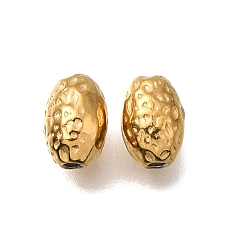 Настоящее золото 18K 304 из нержавеющей стали бусы, ионное покрытие (ip), овальные, реальный 18 k позолоченный, 6.5x4.5 мм, отверстие : 1 мм