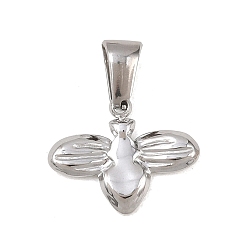 Нержавеющая Сталь Цвет 303 подвески из нержавеющей стали, очарование пчел, цвет нержавеющей стали, 13x16x2 мм, отверстие : 6x2.8 мм