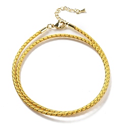 (932FM) Темно-синий аква-матовый с подкладкой Изготовление плетеных ожерелий из полиэфирного шнура, с латунной фурнитурой , нержавеющая сталь застежками, долговечный, золотые, темно-золотистые, 18-3/4 дюйм (47.5 см)