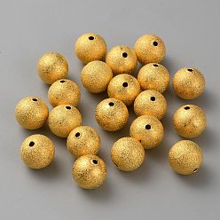 Золотой Латунь круглых бусин, , золотые, 12 мм, отверстие : 1.8 мм