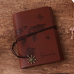 Коричневый Блокноты из искусственной кожи, путевые журналы, принадлежности для колдовства, коричневые, 232x170 мм