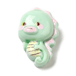 Sea Horse Кабошоны из непрозрачной смолы на тему океана, морские животные кабошоны, морской конек, 15x10x6 мм