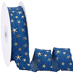 Морской Синий Полиэфирная лента, звезда, аксессуары для одежды, Marine Blue, 1 дюйм (25 мм), около 10.00 ярдов (9.14 м) / рулон