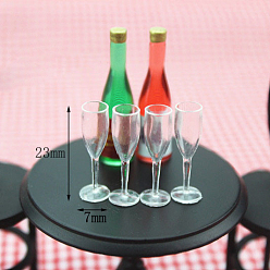 Прозрачный Мини-кубок из смолы, для аксессуаров для кукольного домика, притворяясь опорными украшениями, прозрачные, 7x23 мм