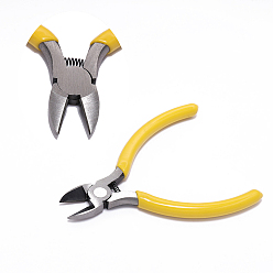 Yellow Carbon Steel Pliers, Jewelry Making Supplies, Side Cutting Pliers, Yellow