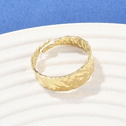 Настоящее золото 18K 304 из нержавеющей стали манжеты кольца, ионное покрытие (ip), реальный 18 k позолоченный, 7 мм, размер США 7 1/4 (17.5 мм)