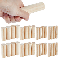 Античный Белый 28шт. 4 стили деревянных круглых палочек, поделки товары для рукоделия, старинный белый, 99~100x20~35 мм