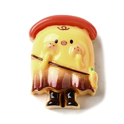 Цыпленок Красные милые кабошоны из непрозрачной смолы, цыпленок, 24.5x18x10.5 мм