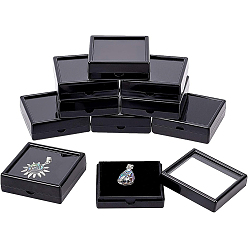 Negro Joyero de acrílico, cuadro visual, plaza, negro, 61x61x20 mm, ratent: 51x51 mm