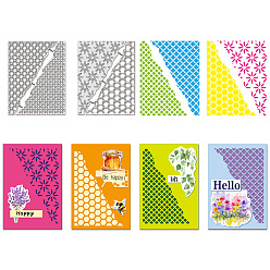 Rectangle Углеродистая сталь разрезает трафареты, для diy scrapbooking, Фотоальбом, декоративная бумага для тиснения, форма для поздравительных открыток, прямоугольные, 134x104x0.8 мм, 2 шт / комплект