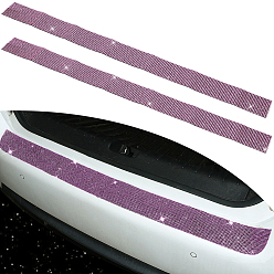 Розовый 2шт. смоляные стразы, клейкие противоскользящие наклейки на автомобильные двери, светло-розовый, 600x50x2 мм