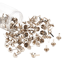 Платина Колготки для кошельков, шип гвоздями брэд, без свинца и без кадмия, платина, 24 мм, головка: 15x8.5 мм, 120 шт / коробка