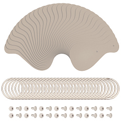 Желтая Старая Ткань  30 наборы брелок из искусственной кожи, форма слезы, с железными кольцами для ключей 30шт., старое кружево, 9.3x5 см