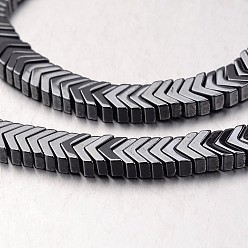 Естественный Цвет Немагнитные нити шарик синтетический гематит, наконечник, первоначальный цвет, 4x6x3 мм, отверстие : 1 мм, около 206 шт / нитка, 15.7 дюйм