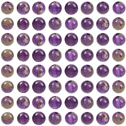 Аметист 200 шт. Бусины из натурального аметиста, круглые, 4 мм, отверстие : 0.6 мм