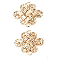 Light Gold Подвески из латуни, Китайский узел, долговечный, золотой свет, 16x17x2 мм, отверстие : 1.5 мм