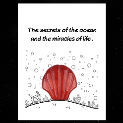 Красный Камень Натуральная красная яшма, резные фигурки в форме ракушек, орнамент, для домашнего украшения рабочего стола, Подарочная карта своими руками с вдохновением, оболочкой: 30 mm