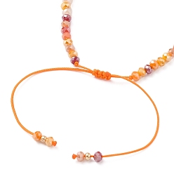 Sunstone Adjustable Nylon Thread Braided Bead Bracelets, with Round Natural Sunstone Beads and Glass Seed Beads, Inner Diameter: 1-3/4~3-3/8 inch(4.5~8.5cm)