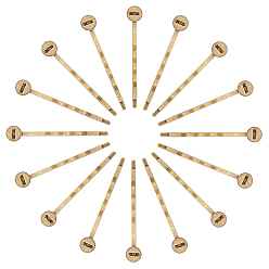 Antik Bronze Eisen Haar Haarklammer Zubehör, mit Messing flache runde Schale, Antik Bronze, 51.5x8 mm, Fach: 8 mm