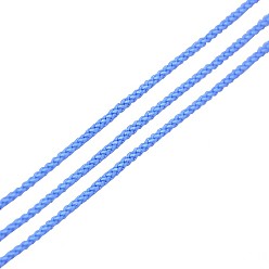 Васильковый Экологически чистые окрашенные круглые нейлоновые хлопковые шнуры с нитками, васильковый, 1 мм, 20 ярдов / рулон