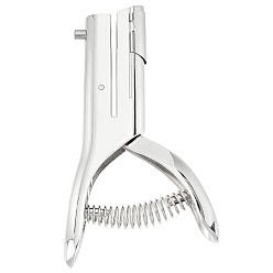 Платина Пробойник для тяжелых условий эксплуатации из сплава с одним отверстием, с железной фурнитурой, для бумажных поделок и удостоверений личности из пвх, формирователи бумаги для школьных принадлежностей домашнего офиса, платина, Подходит для 1/4 дюймового (6 мм) отверстия, 151x82x22 мм