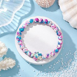 Фуксин Синтетические бирюзовые браслеты с бусинами для женщин и мужчин, черепаха, фуксиново-красные, внутренний диаметр: 2-1/8 дюйм (5.5 см)