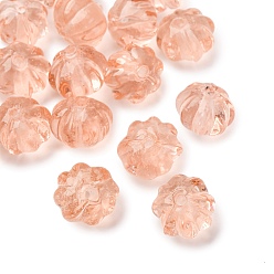 Персиковый Слойка Бусины лэмпворк , тыква, розовые, 9~10x8 мм, отверстие : 1.2 мм