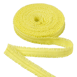 Желтый Эластичный шнур из полиэстера с оборками, швейные принадлежности для одежды, желтые, 22 мм