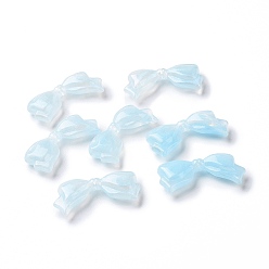 Светло-Голубой Непрозрачные акриловые бусины, блеск бисера, бантом, Небесно-голубой, 13.5x29x5.5 мм, отверстие : 1.8 мм, Около 415 шт / 500 г