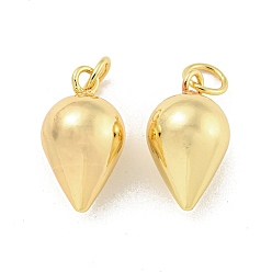 Настоящее золото 18K Подвеска из латуни, покрытая стойкой, без свинца и без кадмия, долговечный, конус, реальный 18 k позолоченный, 18x10.5 мм, отверстие : 4 мм