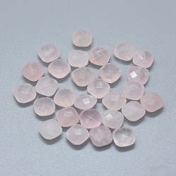 Rose Quartz Natural Rose Quartz Beads, No Hole/Undrilled, Square, 7.5x7.5x3.5~4mm