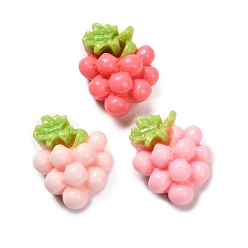 (52) Непрозрачная лаванда Непрозрачные кабошоны из смолы, винограды, разноцветные, 15x13x8 мм