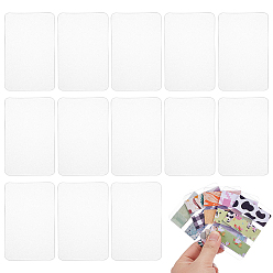 White 100Pcs PP Plastic Tape Sample Board, Paper Tape Board, Rectangle, White, 85x55x0.5mm