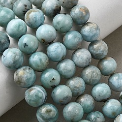 Ларимар Природные ларимар бисер нитей, круглые, 8.5 мм, отверстие : 0.8 мм, около 48~50 шт / нитка, 15.16~15.59'' (38.5~39.6 см)