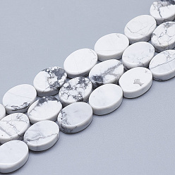 Говлит Природные Говлит бисер нитей, овальные, 14~15x10~11x5 мм, отверстие : 1 мм, около 28 шт / нитка, 15.3 дюйм ~ 16.1 дюйм
