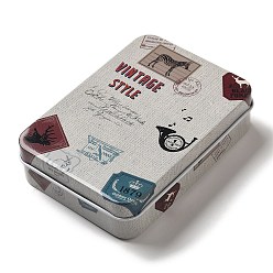 Зебра Прямоугольный ящик для хранения белой жести, коробка ювелирных изделий, для свечей, сухое хранение, специи, чай, конфеты, сувениры для гостей, зебра, 9.5x6.9x2.35 см