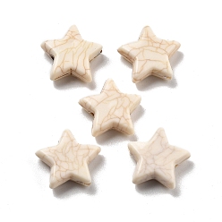 Бланшированный Миндаль Хрустящие непрозрачные акриловые бусины, имитация бирюзовый, звезда, бланшированный миндаль, 13x14x5 мм, отверстие : 1.6 мм