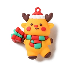 Other Animal Подвески из пвх на рождественскую тематику, лось, 57x38x20 мм, отверстие : 2.5 мм