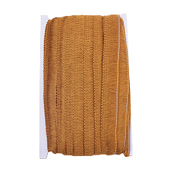 Темно-Золотистый Полиэфирная лента, бахрома с кружевной отделкой, темные золотарник, 7/8~1 дюйм (23~25 мм), около 25 м / карты