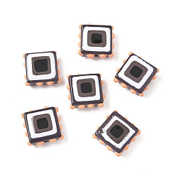 Коричневый Бусины из стеклянной эмали, окрашенные методом запекания, неровный квадрат, кофе, 13.5~14x13.5~14x6.5~7 мм, отверстие : 1 мм