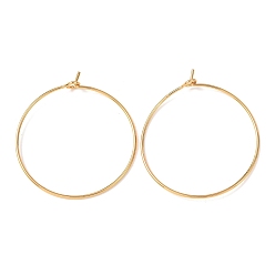 Chapado en Oro Real 18K Componentes para pendientes de aro de latón Shegrace, anillos encanto de cristal del vino, sin cadmio y níque y plomo, real 18 k chapado en oro, capa de recubrimiento grueso: 0.05μm, 30.5x0.8 mm, 20 calibre