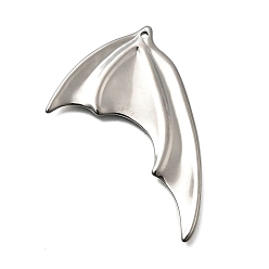 Нержавеющая Сталь Цвет 304 из нержавеющей стали большие кулоны, летучая мышь, цвет нержавеющей стали, 54x41x2 мм, отверстие : 1.8 мм